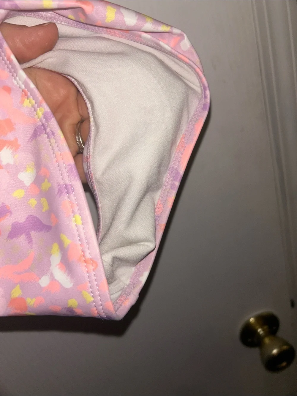 Carter's Girls Pink Floral Print One-Piece Swimsuit